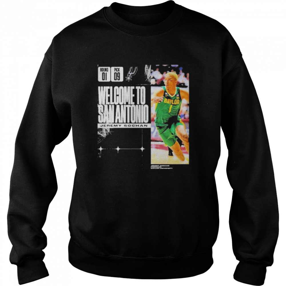 Official Welcome jeremy sochan 2022 NBA draft T-shirt, hoodie