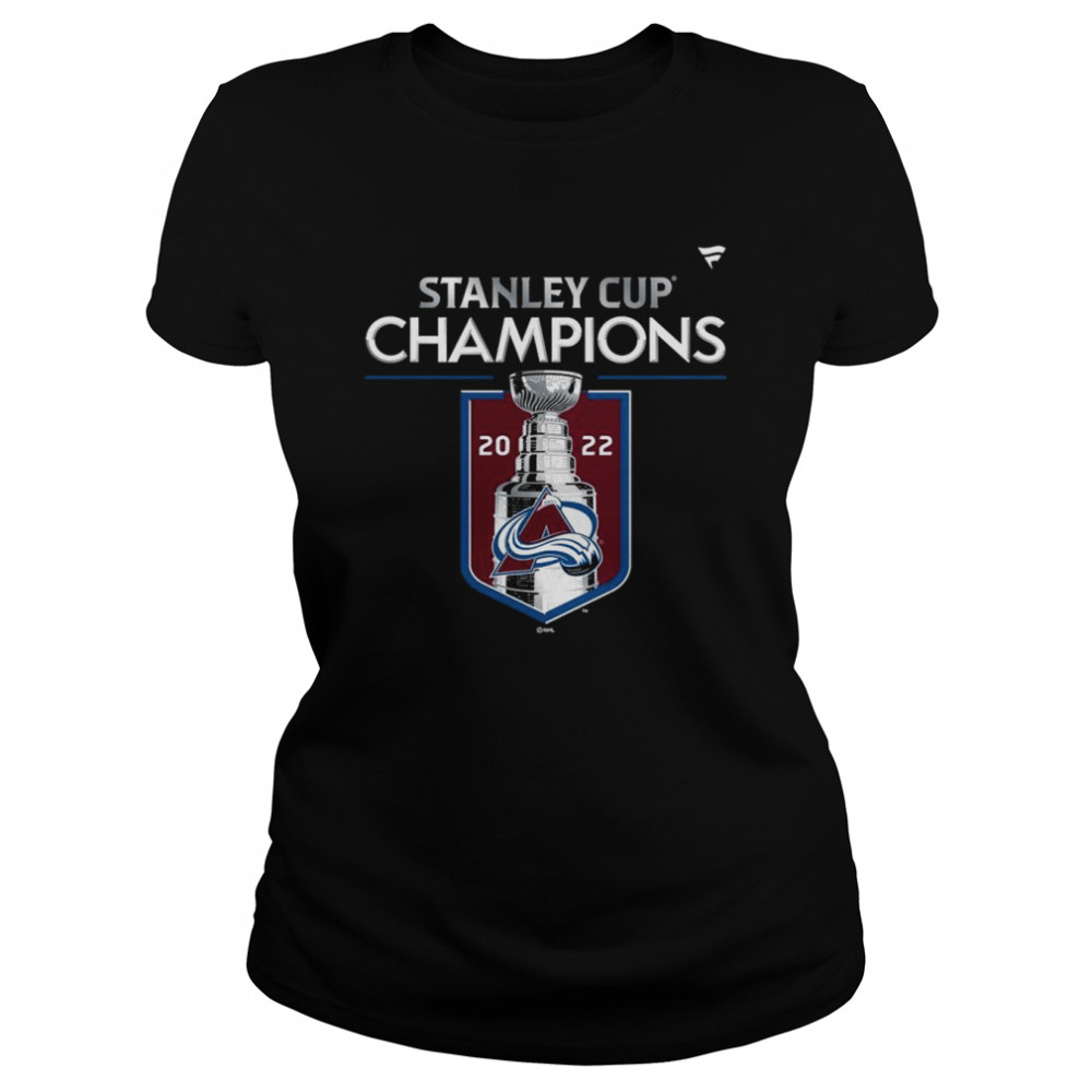 Colorado Avalanche 2022 Stanley Cup Champions Locker Room T- Classic Women's T-shirt