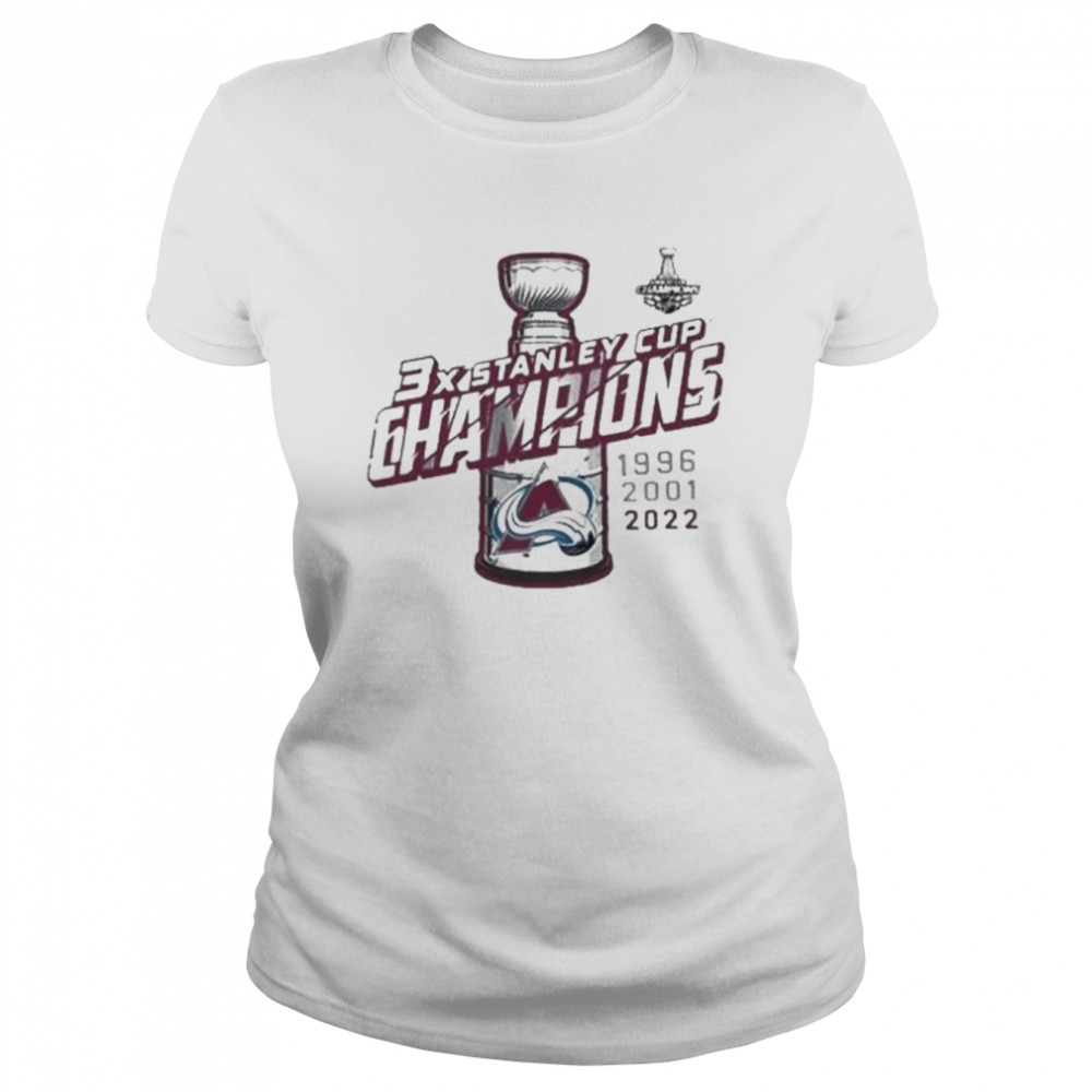 Colorado Avalanche 1996-2001-2022 Stanley Cup Champs We Are The Champions  shirt t-shirt