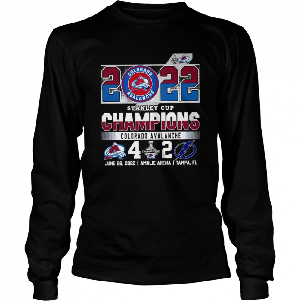 Colorado Avalanche and Tampa Bay Lightning 2022 Stanley Cup Champions shirt Long Sleeved T-shirt