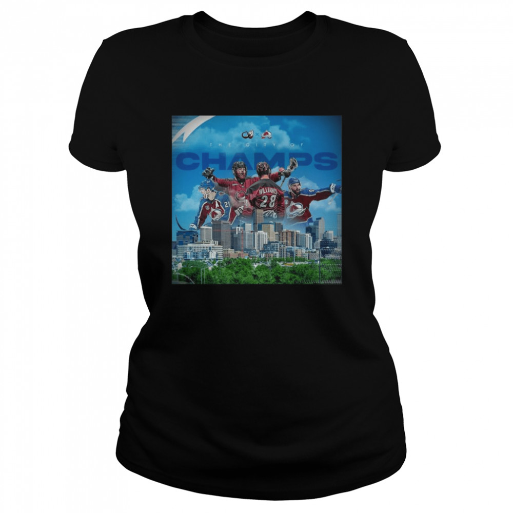 Colorado Mammoth And Colorado Avalanche The City Of Champs Classic Women's T-shirt