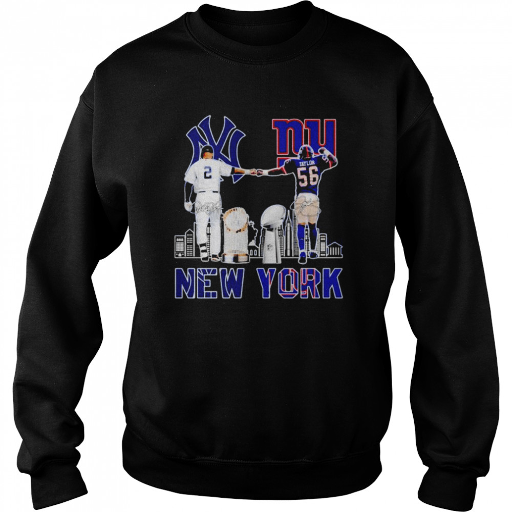 New York Yankees Derek Jeter and New York Giants Lawrence Taylor signatures  shirt, hoodie, sweater, long sleeve and tank top