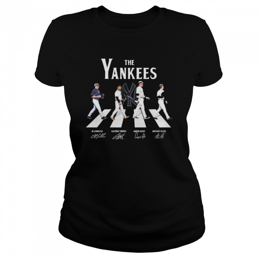 The Yankees Dj Lemahieu Gleyber Torres Aaron Judge And Anthony Rizzo Abbey  Road Signatures Shirt - Kingteeshop