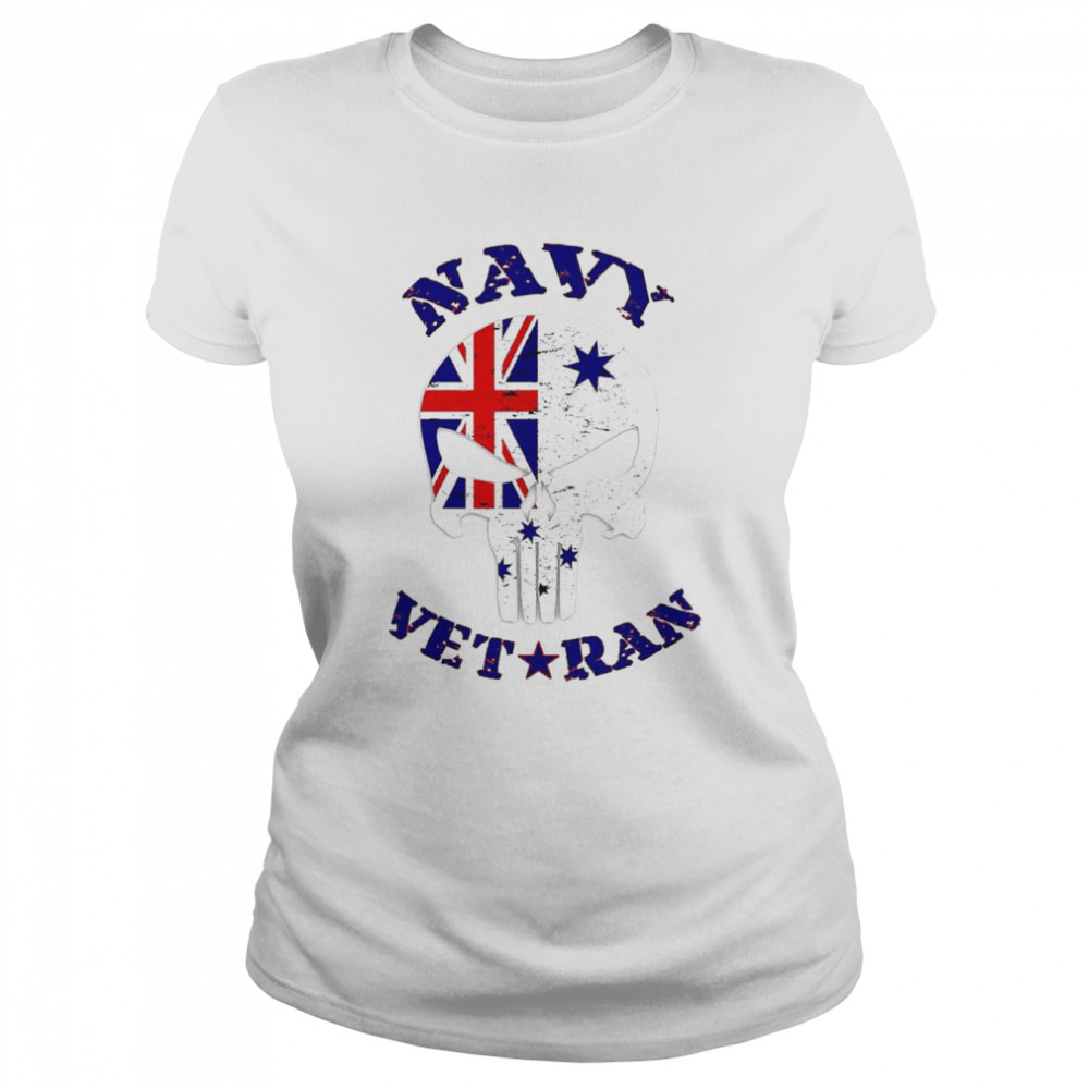 Skull Navy Veteran shirt Classic Women's T-shirt