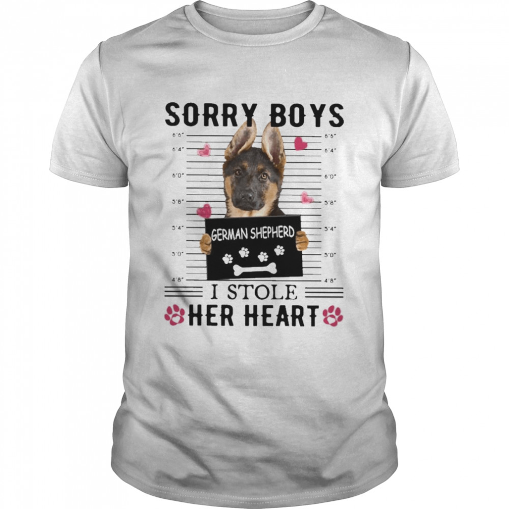German Shepherd Sorry Boys I Stole Her Heart  Classic Men's T-shirt