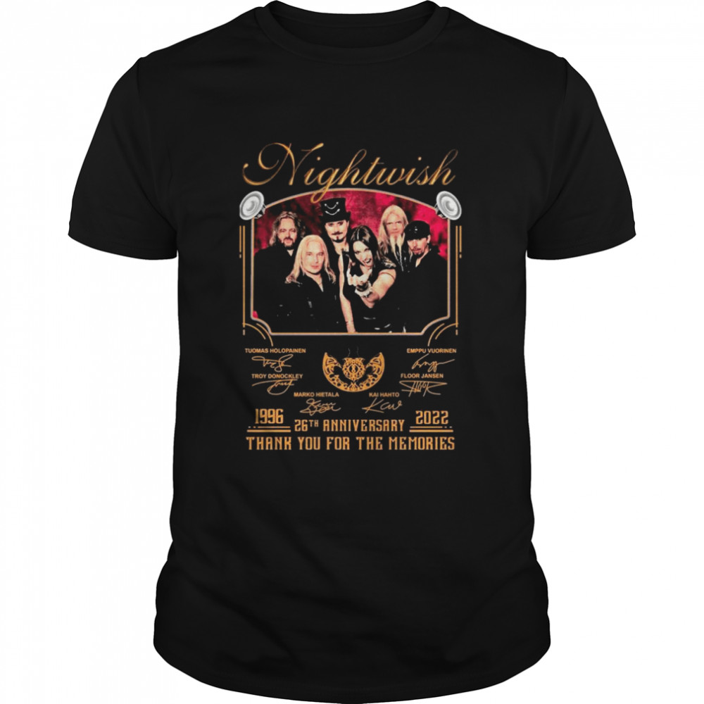 Nightwish 26th Anniversary 1996-2022 Signatures Thank You For The