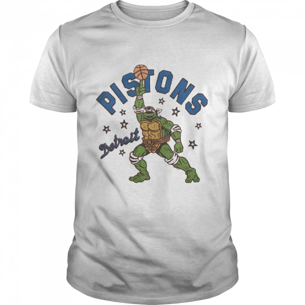 Ninja Turtles TMNT Raphael X Detroit Pistons shirt - Kingteeshop