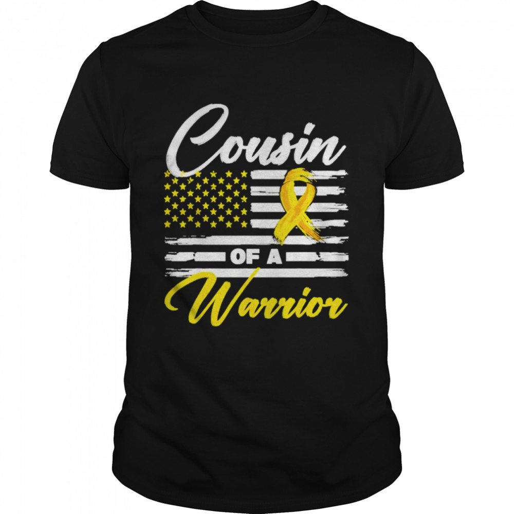 Cousin Of A Warrior USA Flag Sarcoma Cancer Awareness shirt Classic Men's T-shirt