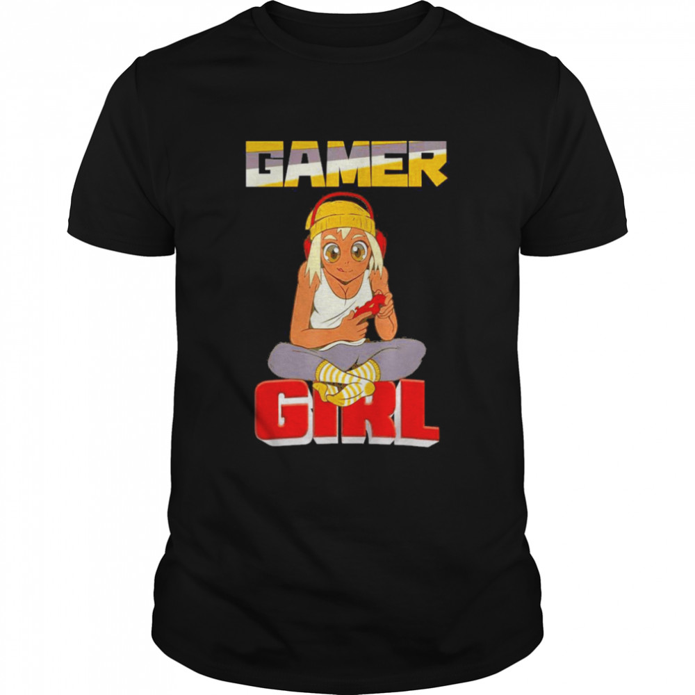 Kawaii Gamer Girl Anime Gaming Video Game Girls  Classic Men's T-shirt