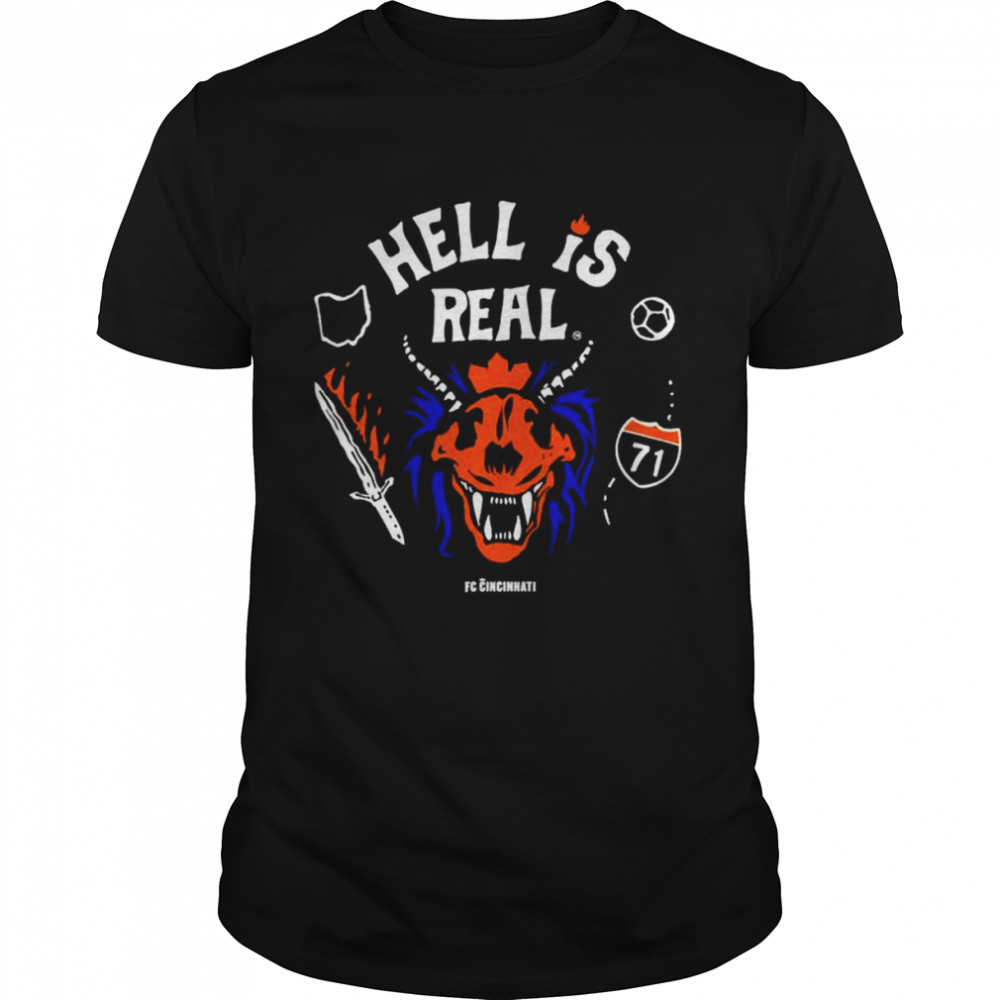 fC Cincinnati Stranger Things hell is real shirt Classic Men's T-shirt