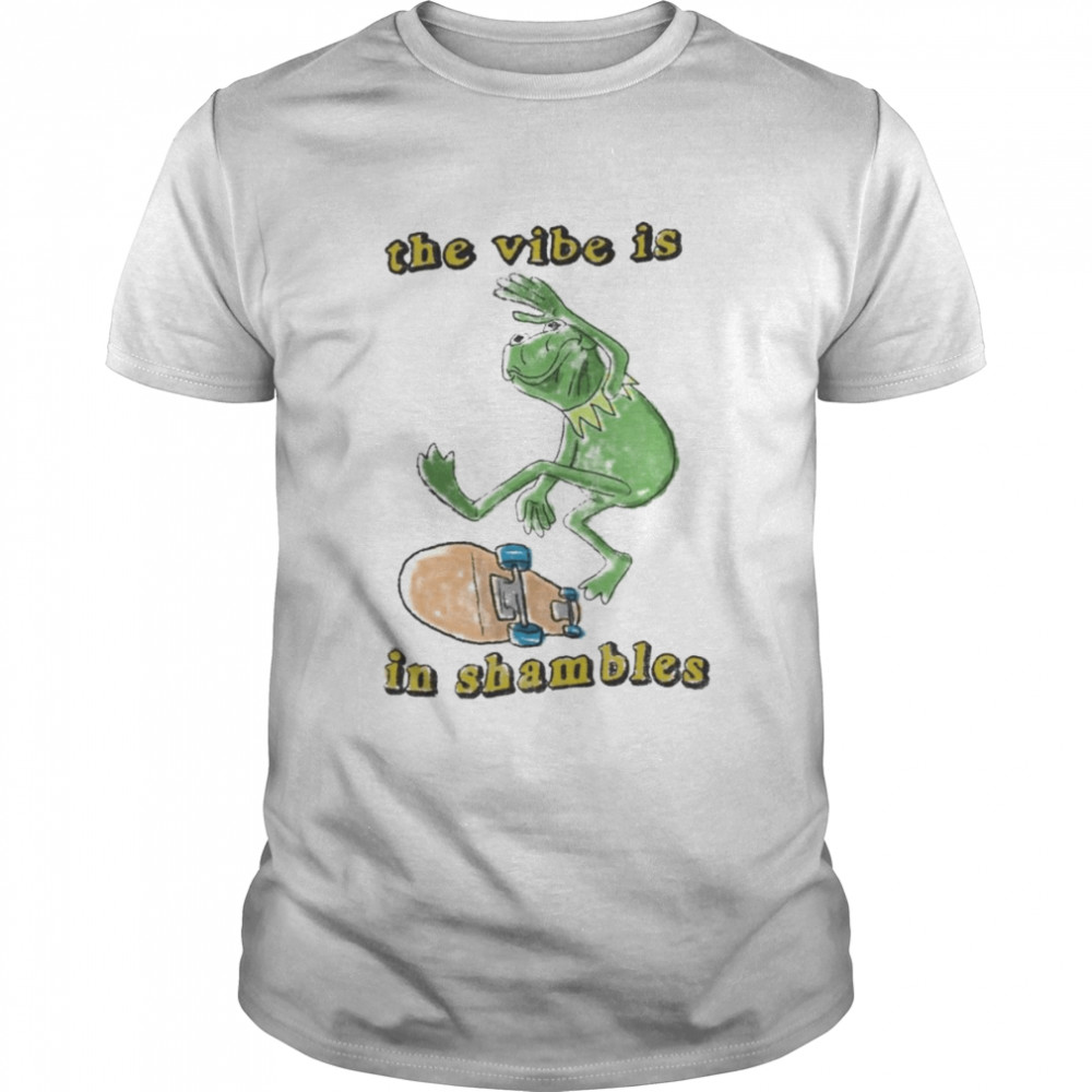 Frog the vibe is in shambles 2022 shirt Classic Men's T-shirt