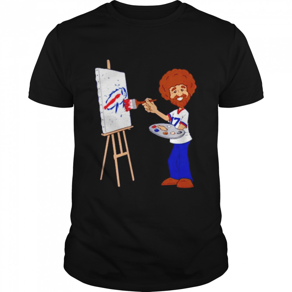 Bob Ross Happy Little Touchdowns Buffalo Bills T- Classic Men's T-shirt