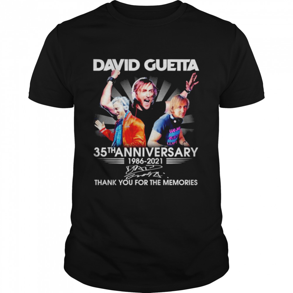 David Guetta 35th anniversary 1986-2021 signature shirt Classic Men's T-shirt