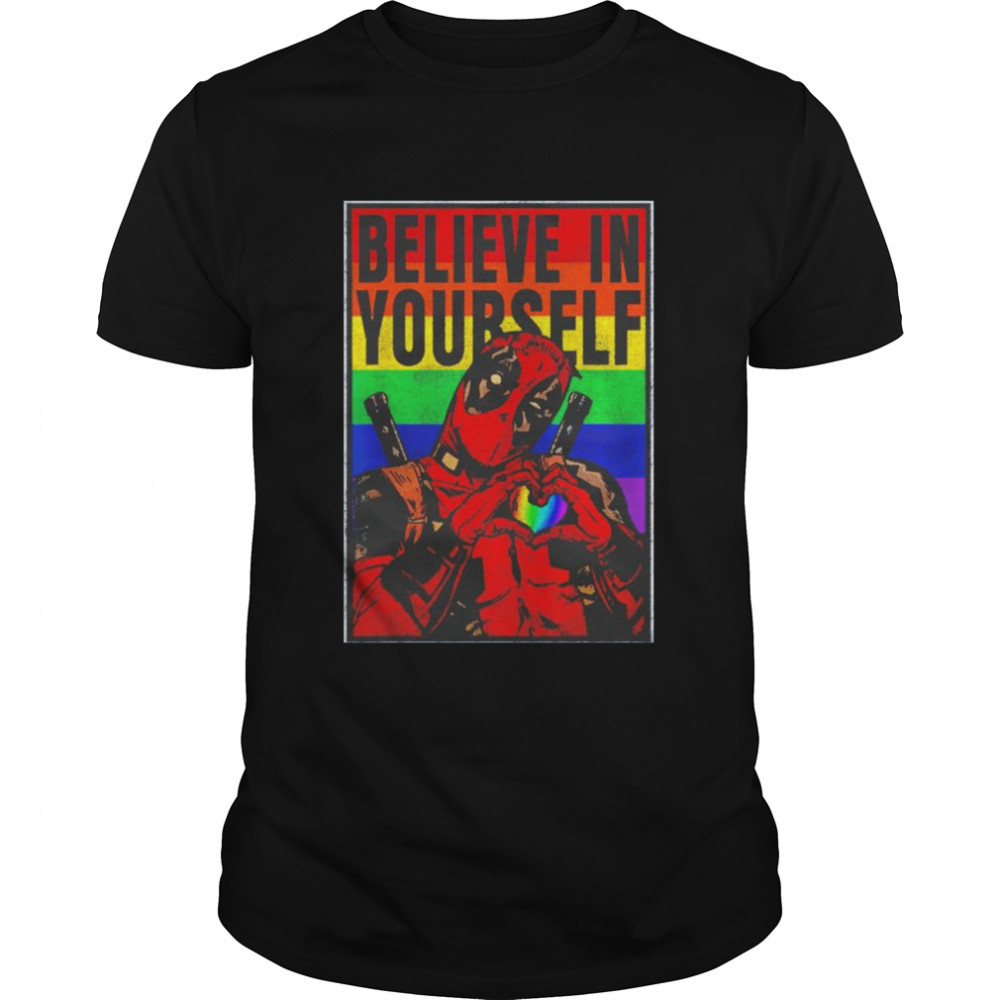 Deadpool Believe In Yourself LGBT T- Classic Men's T-shirt
