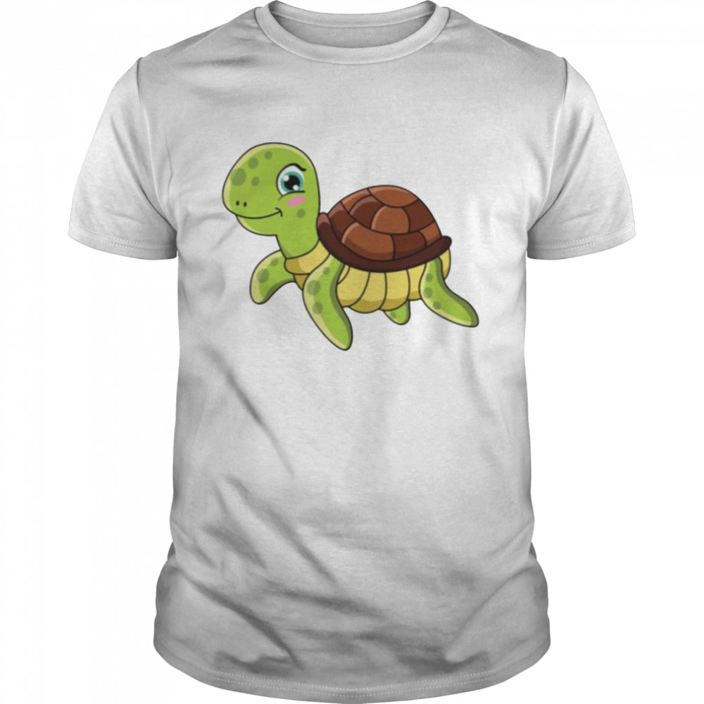 Green Tropical Turtle shirt Classic Men's T-shirt