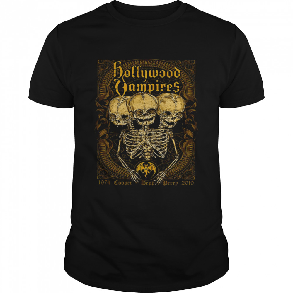 Hollywood Skulls Vampires 2021 Tour Cahpeko Hollywood Vampires Johnny Depp shirt Classic Men's T-shirt