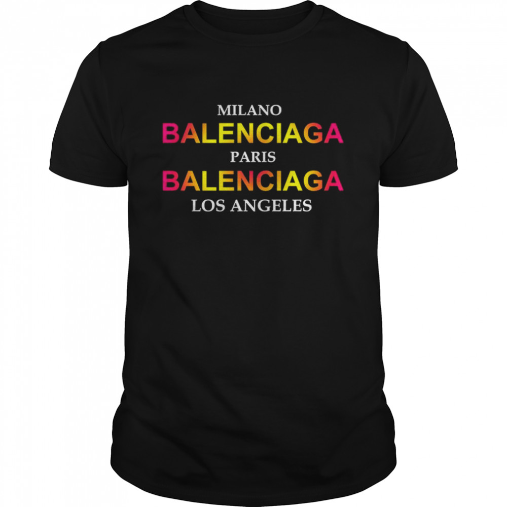 Milano Balenciaga Paris Balenciaga Los Angeles City T- Classic Men's T-shirt