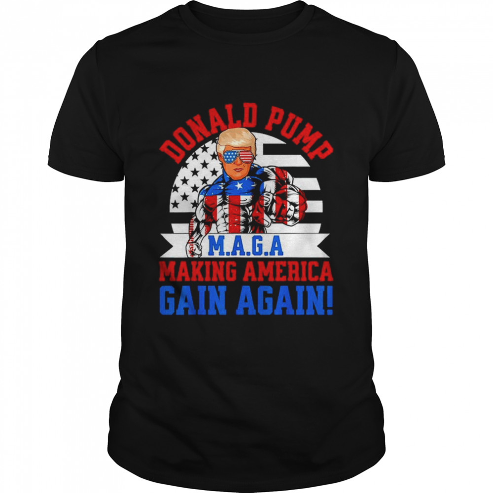 Donald Pump Swole America Trump Weight Lifting Gym Fitness T-Shirt