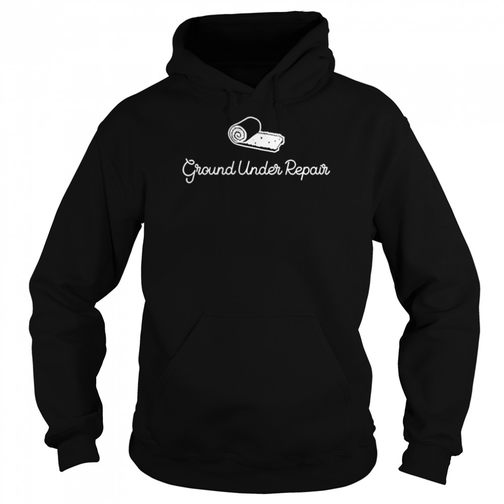 ground under repair logo script shirt unisex hoodie