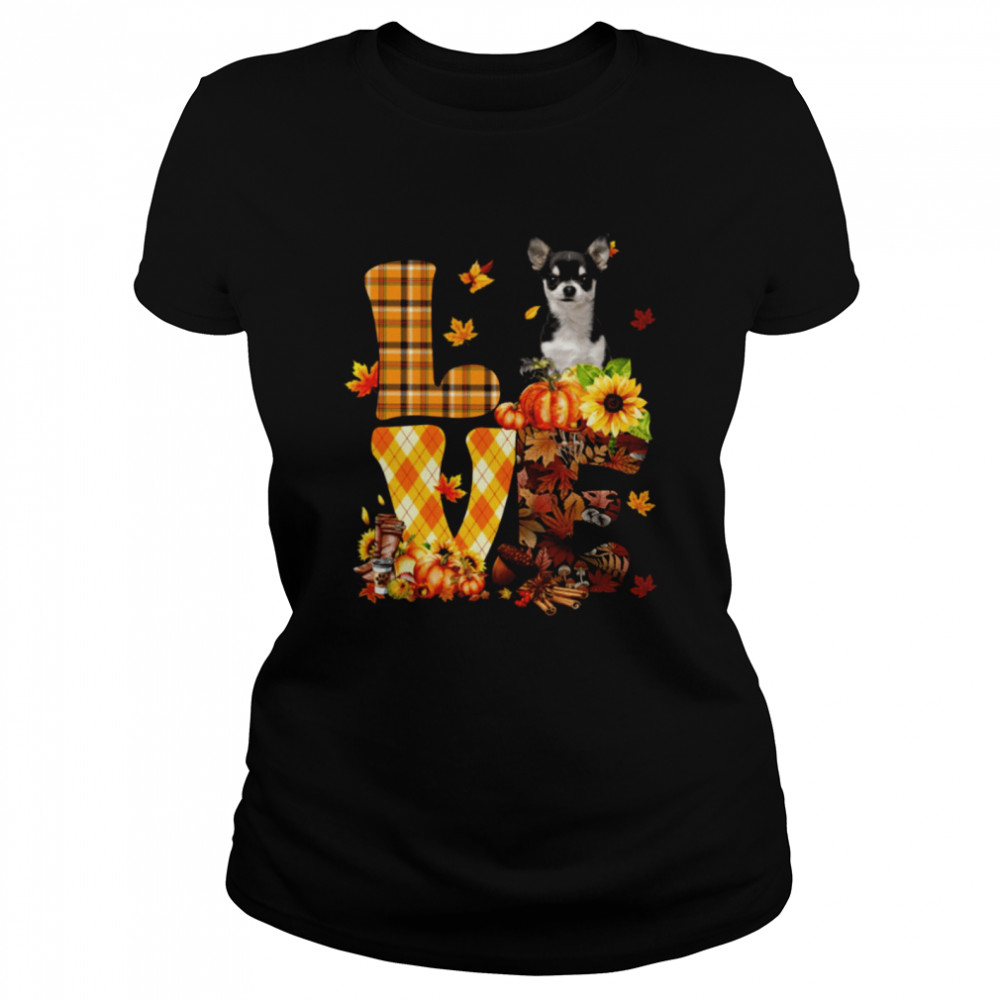 Love Autumn - BLACK Chihuahua Classic T- Classic Women's T-shirt