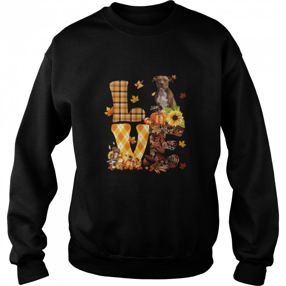 Love Autumn - BROWN Pitbull Terrier Classic T- Unisex Sweatshirt