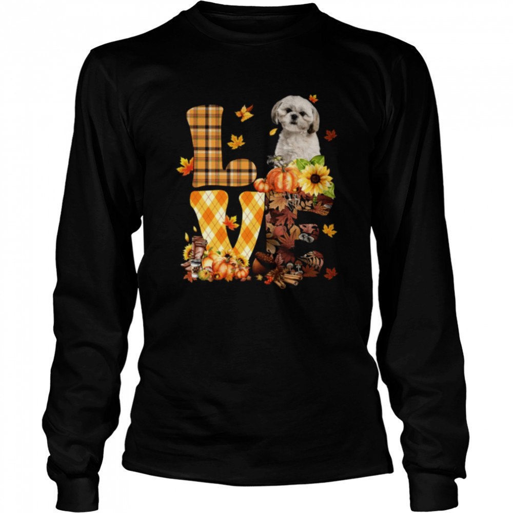 Love Autumn - CREAM Shih Tzu Classic T- Long Sleeved T-shirt
