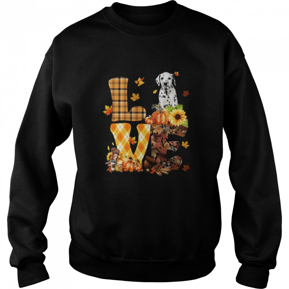love autumn dalmatian classic t unisex sweatshirt