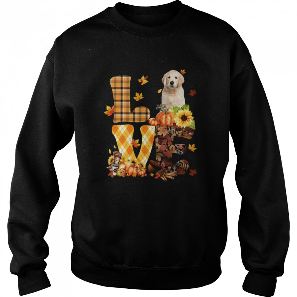 love autumn golden retriever 1 classic t unisex sweatshirt