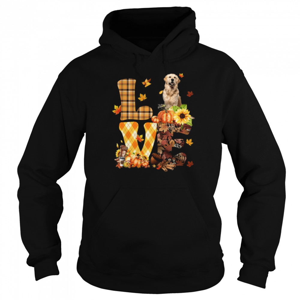 love autumn golden retriever 2 classic t unisex hoodie