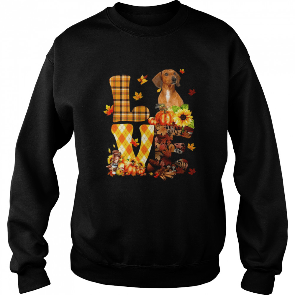Love Autumn - Red Dachshund Classic T- Unisex Sweatshirt