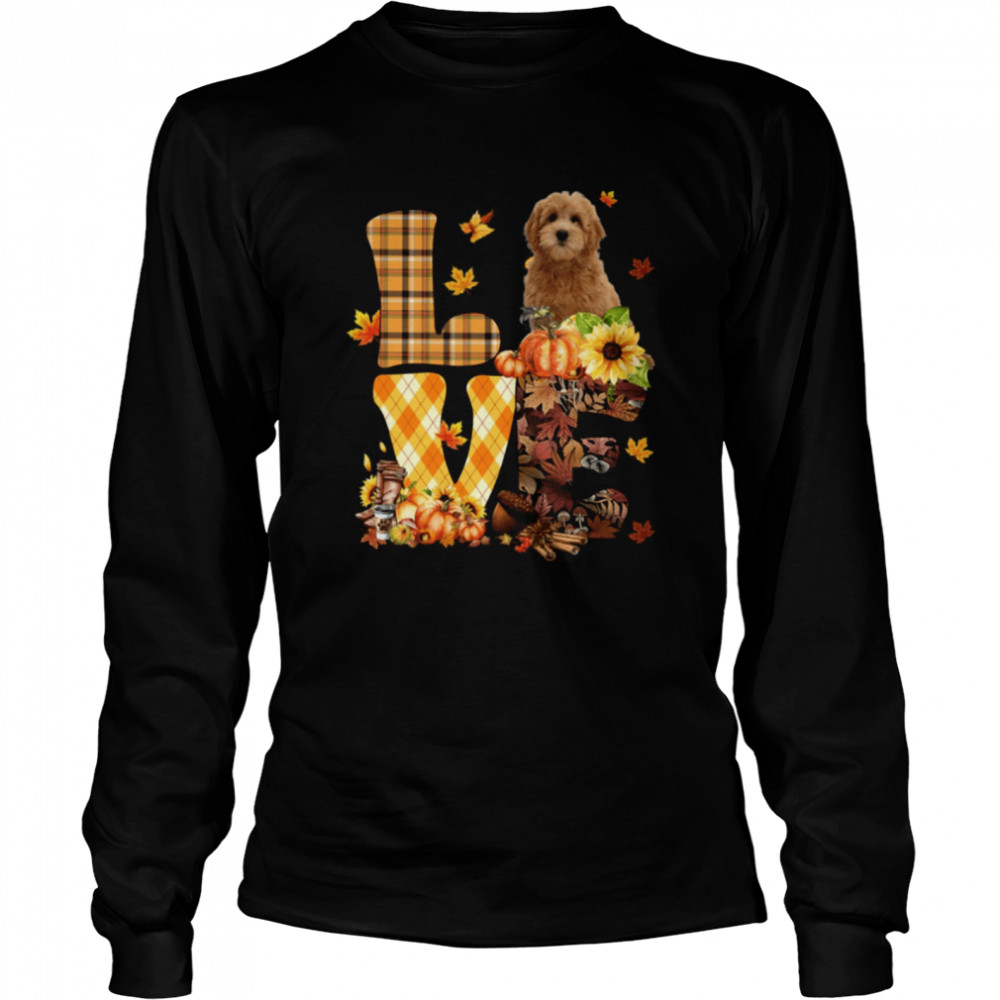Love Autumn - RED Goldendoodle Classic T- Long Sleeved T-shirt