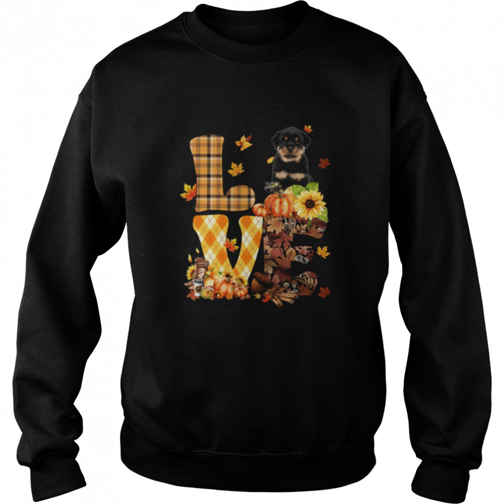love autumn rottweiler 2 classic t unisex sweatshirt