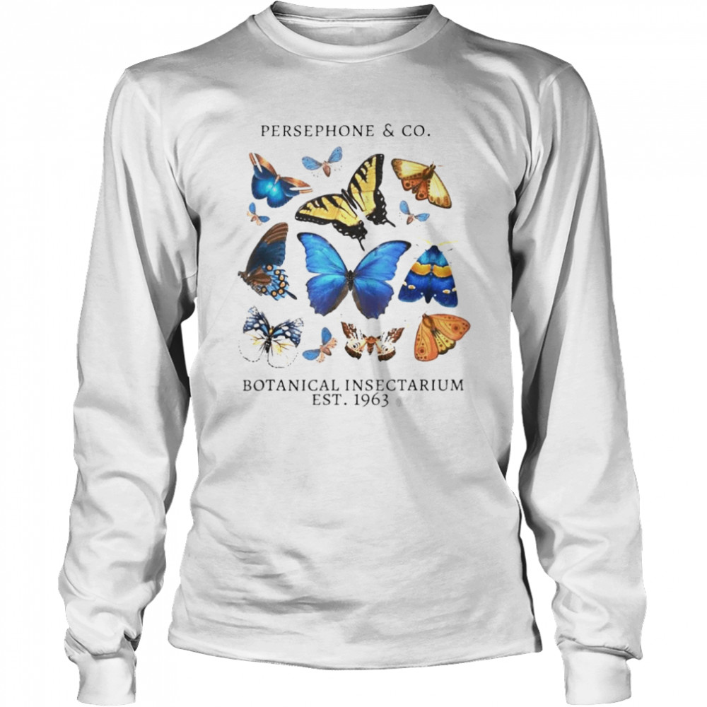 Persephone Greek Mythology Butterfly Light Academia T- Long Sleeved T-shirt