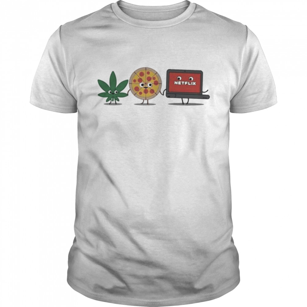 Weed pizza netflix shirt Classic Men's T-shirt