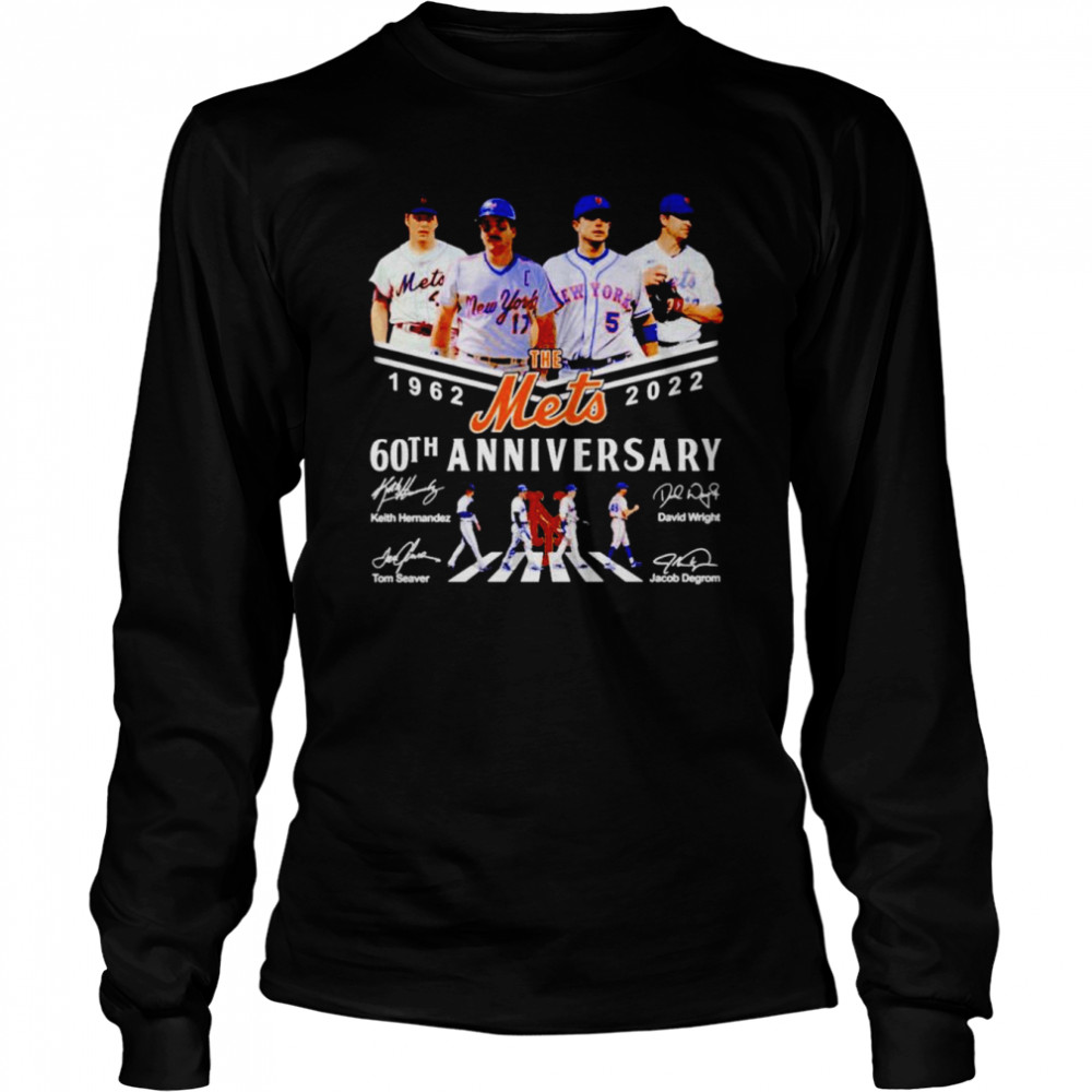 New York Mets 1962-2022 60th anniversary signatures shirt