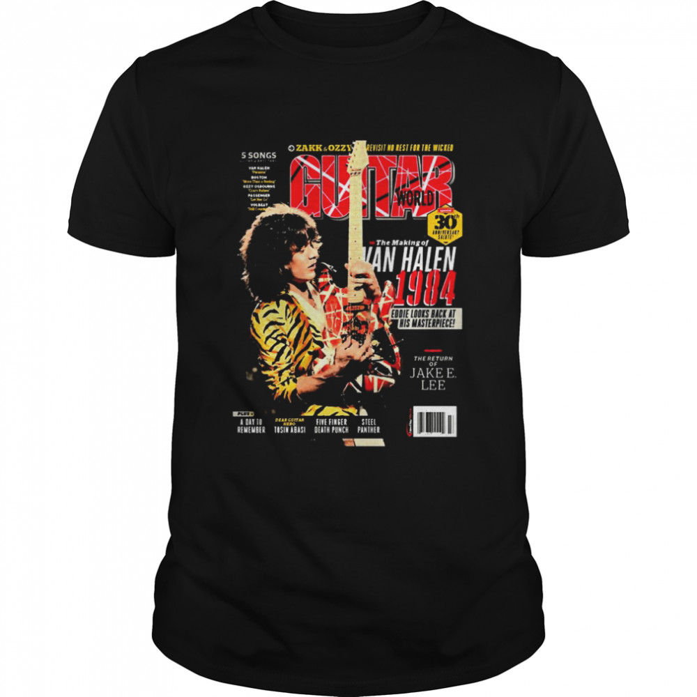 Guitar Van World Eddie Van Halen Magazine  Classic Men's T-shirt