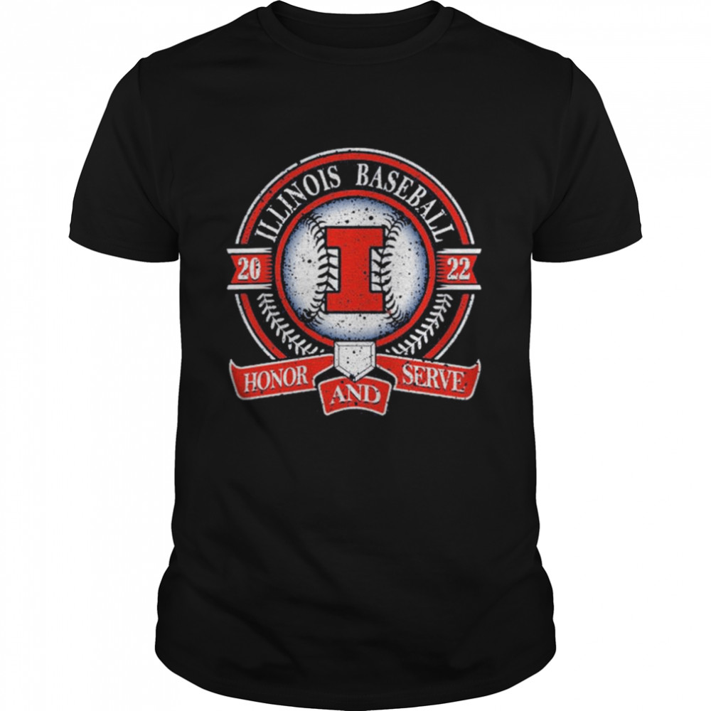 2022 Illinois Baseball Honor and Serve retro shirt