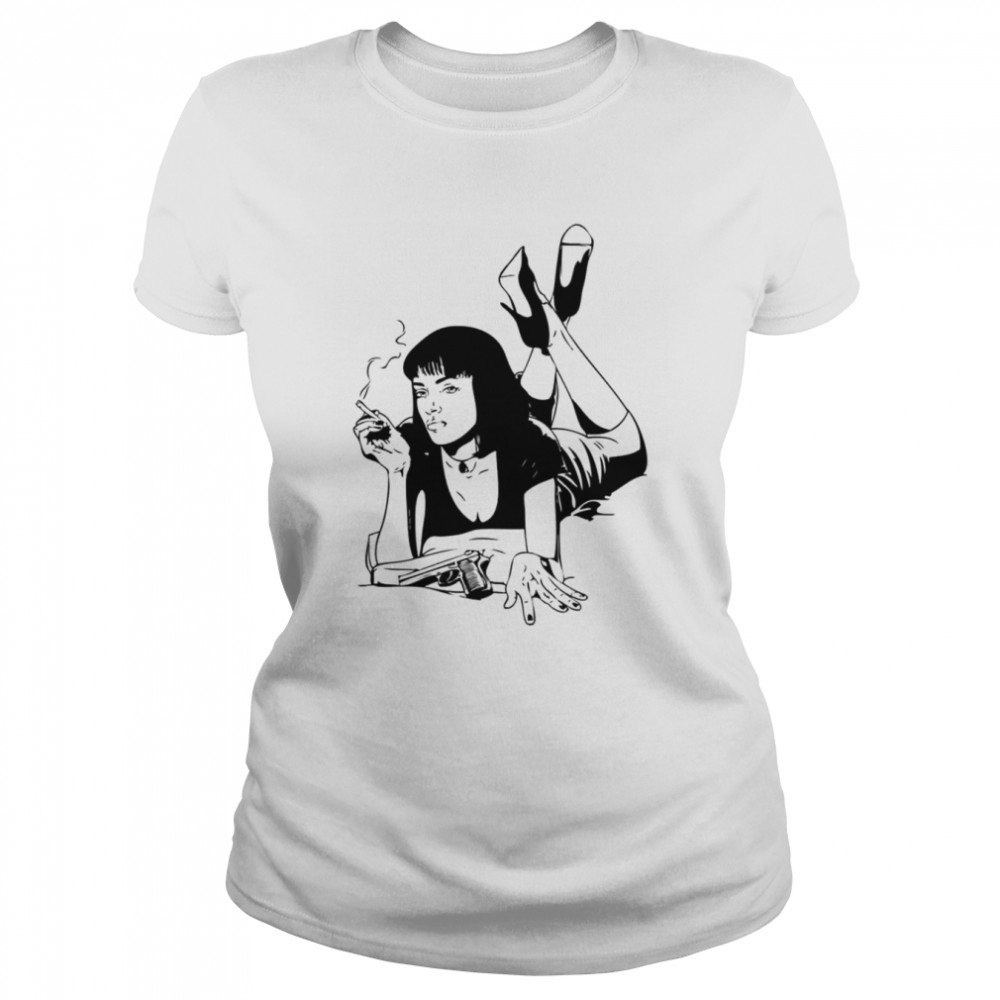 Mia Wallace Pulp Fiction Cult Movie Fashion Style Art Tarantino Shirt Kingteeshop 3848