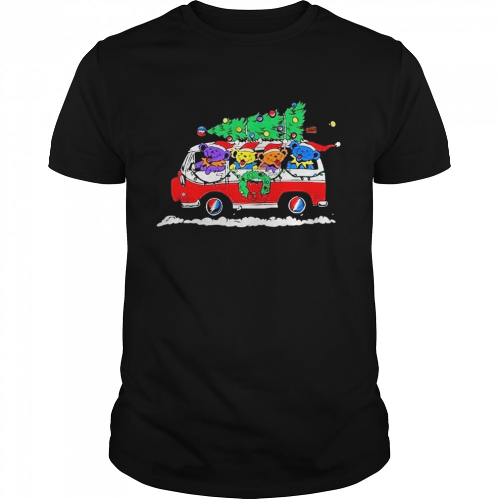 Grateful Dead Bears On Christmas Car Holiday  Classic Men's T-shirt
