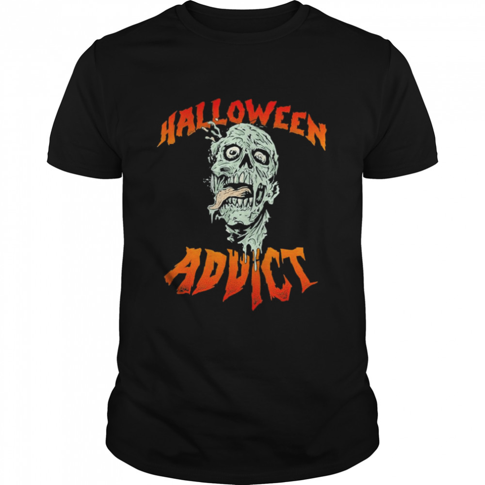 halloween Horror Stories Scary Movies Addict Zombie T- Classic Men's T-shirt