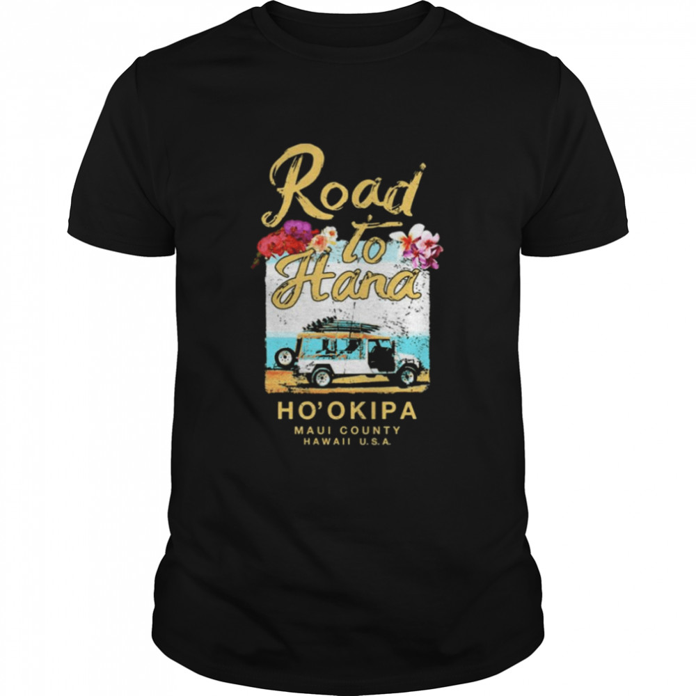 Maui Road To Hana Hawaii Vintage Hawaiian Floral shirt Classic Men's T-shirt