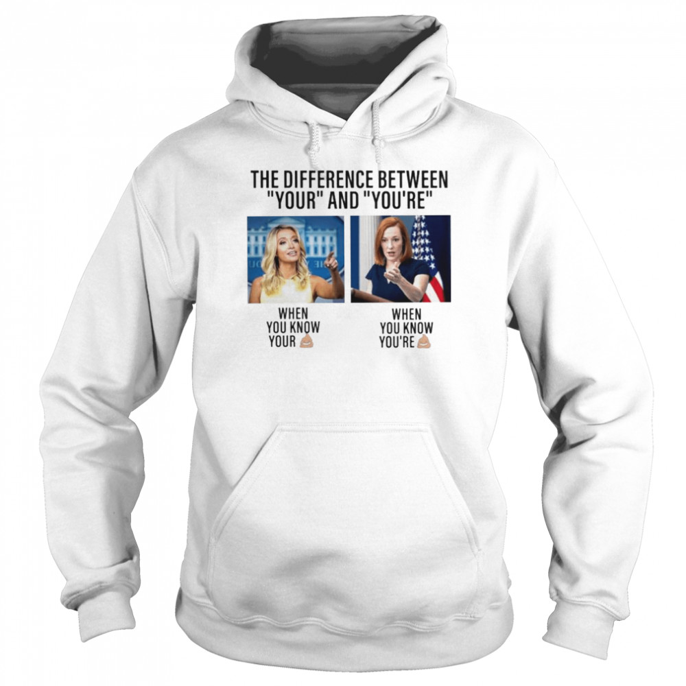 The Difference between your and you’re shirt Unisex Hoodie