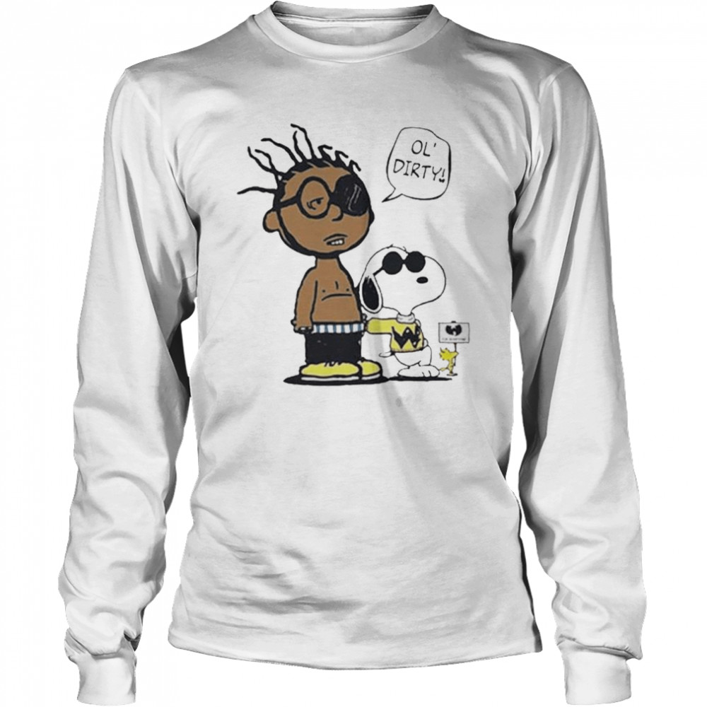 Wu Tang Snoopy And Woodstock And Charlie Brown Ol Dirty T- Long Sleeved T-shirt