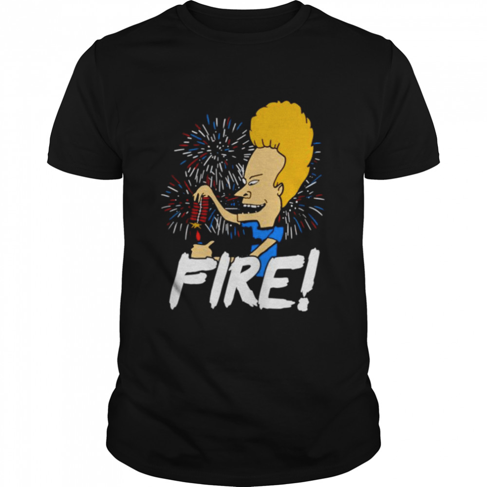 4th Of July Beavis Fire Fireworks  Classic Men's T-shirt
