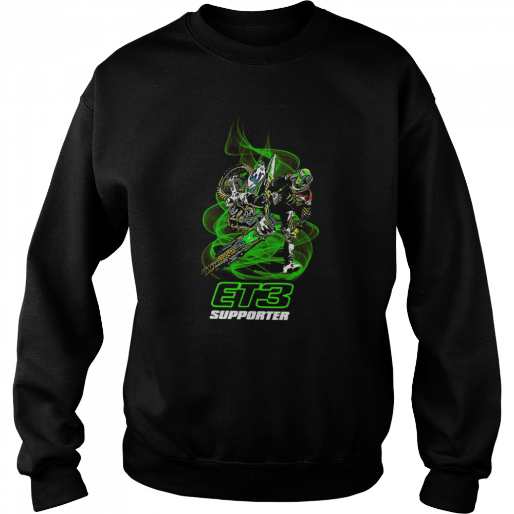 Aesthetic Design Eli Tomac Et3 Motocross And Supercross Champion shirt Unisex Sweatshirt
