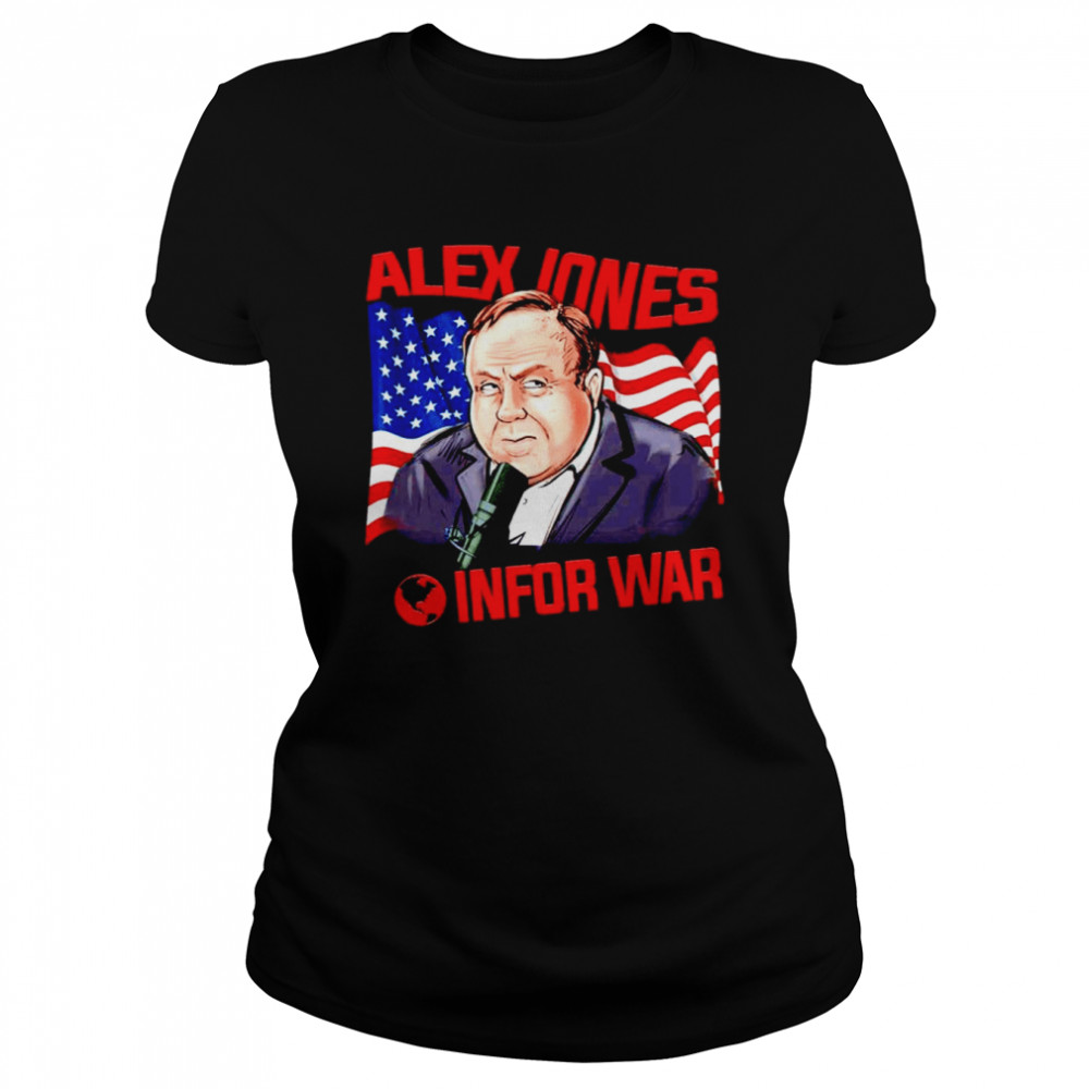 Alex Jones Infor War Flag USA  Classic Women's T-shirt