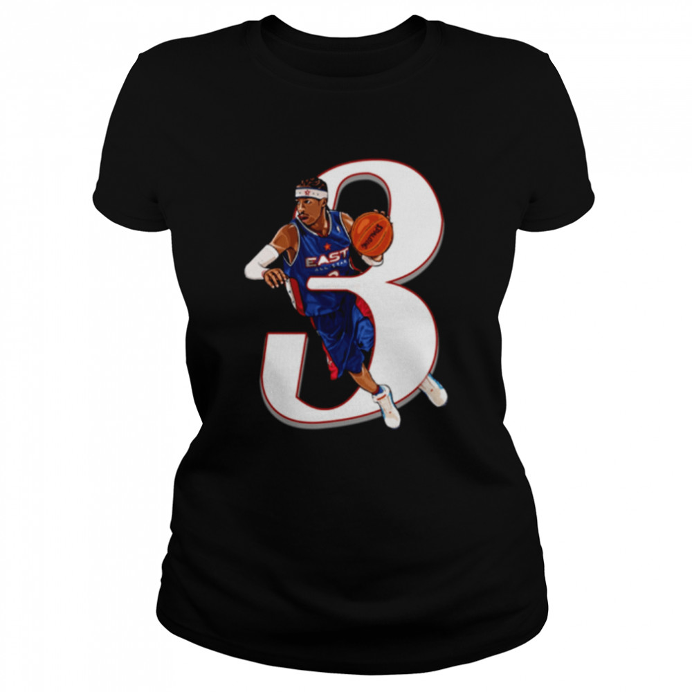 Allen Iverson All Star Game Inspired Throwback Nba Graphic shirt Classic Women's T-shirt