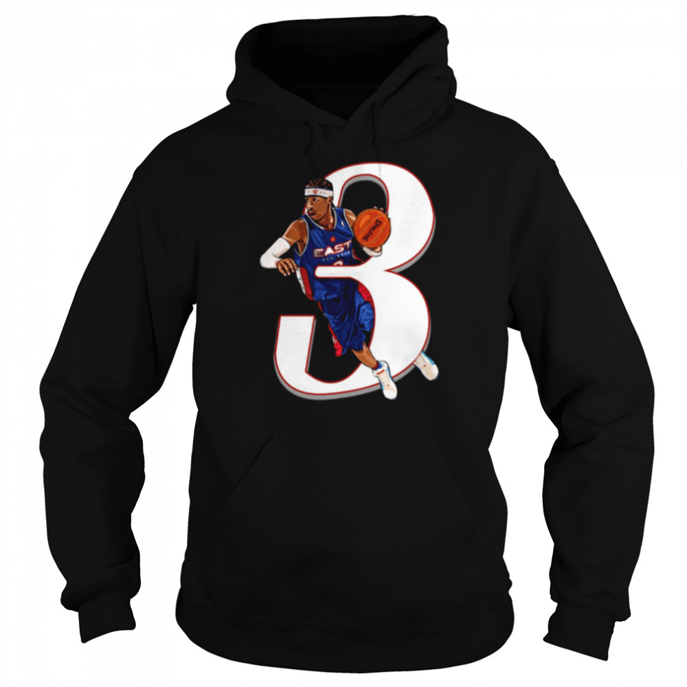 Allen Iverson All Star Game Inspired Throwback Nba Graphic shirt Unisex Hoodie