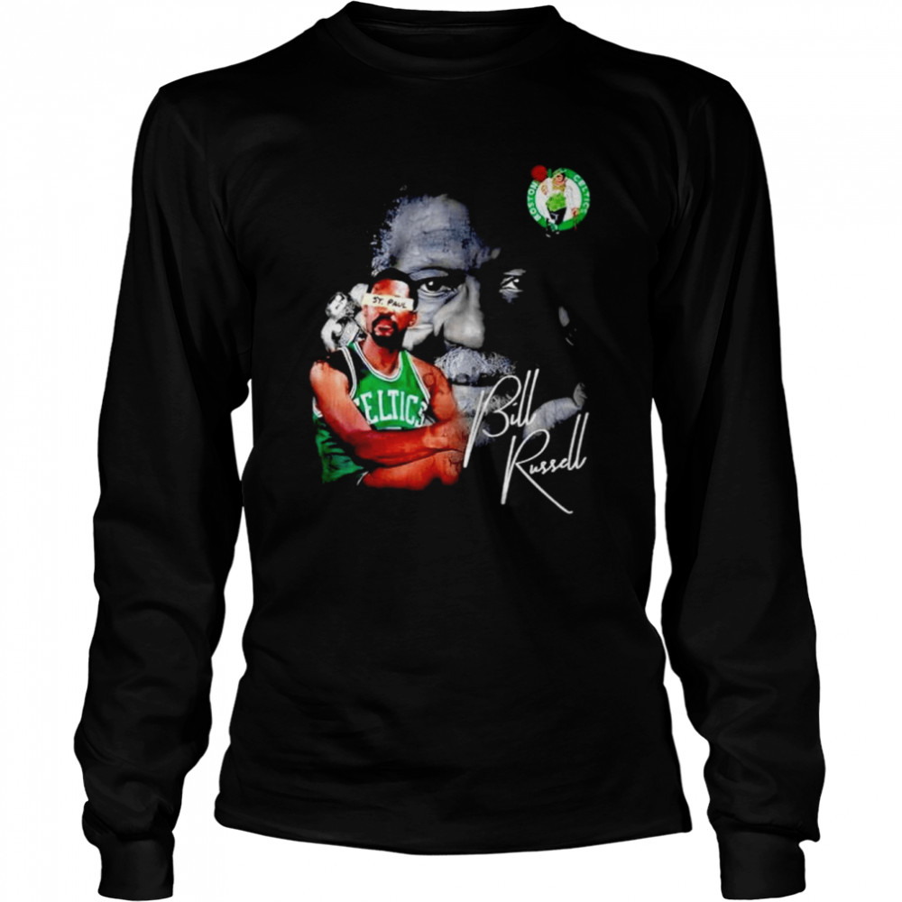 Bill Russell Rest In Peace Signature T- Long Sleeved T-shirt
