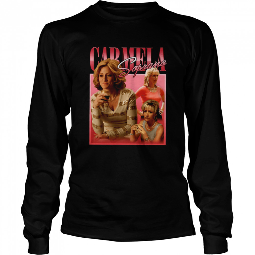Carmela Soprano Vintage Merch Mafia Inspired shirt Long Sleeved T-shirt